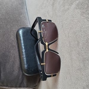 Cazal black/gold metal sunglasses unisex